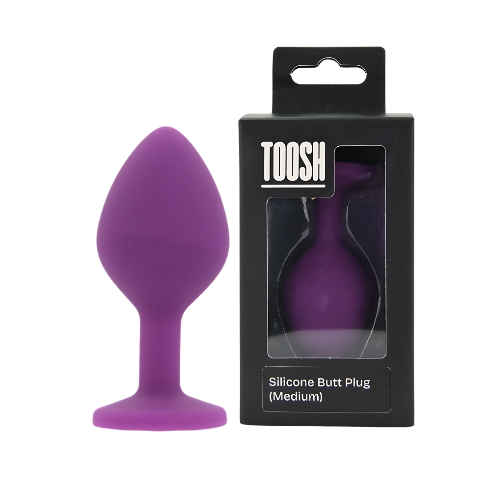 Toosh Purple Silicone Butt Plug Medium
